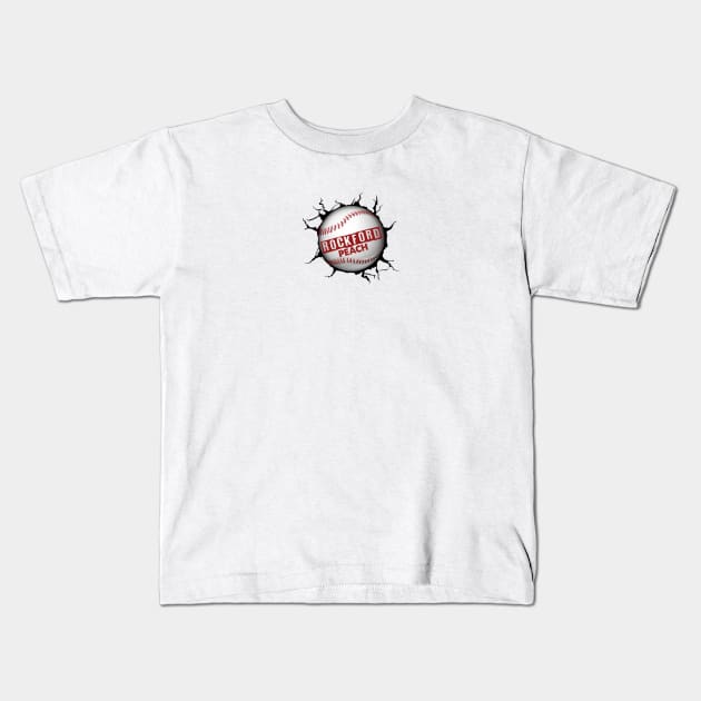 Rockford Baseball 0523 Kids T-Shirt by Tekad Rasa